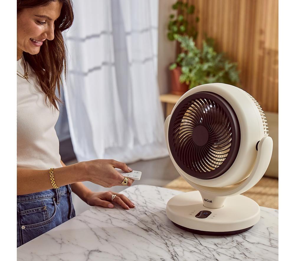 AIRCRAFT HOME LUME MINI Quiet Air Circulator Desk Fan - Stone White image number 2 of 3