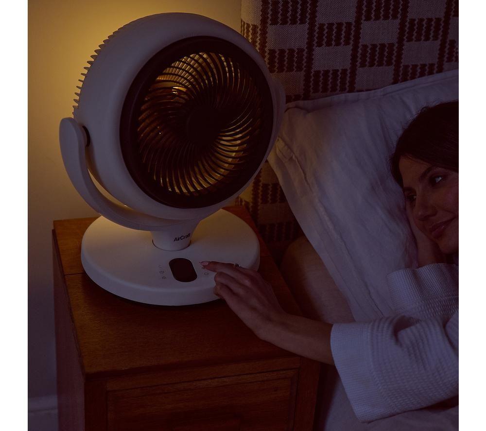 AIRCRAFT HOME LUME MINI Quiet Air Circulator Desk Fan - Stone White image number 3 of 3