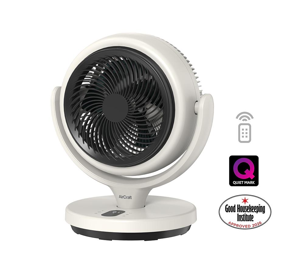 AIRCRAFT HOME LUME MINI Quiet Air Circulator Desk Fan - Stone White image number 4 of 10