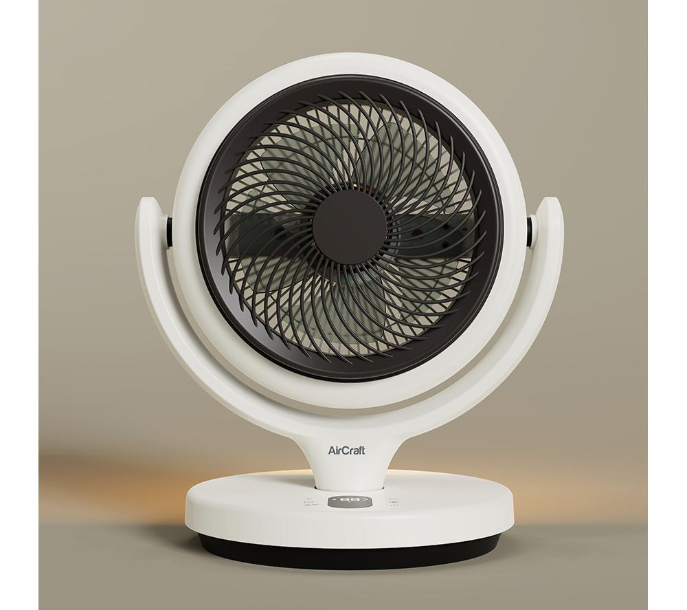 AIRCRAFT HOME LUME MINI Quiet Air Circulator Desk Fan - Stone White image number 9 of 10