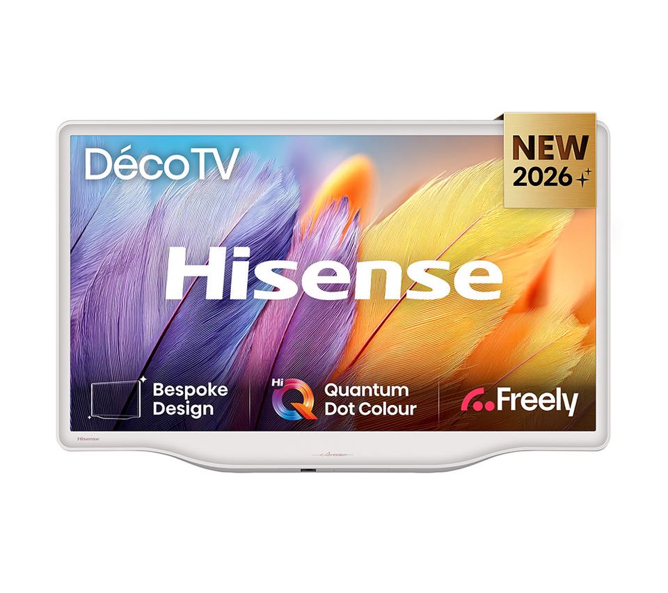HISENSE Deco 43S5QTUK 43" Smart 4K Ultra HD HDR QLED TV with Freely - White