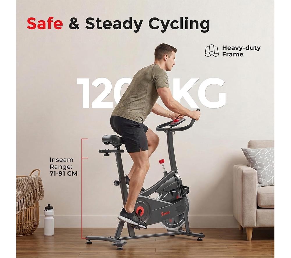 SUNNY HEALTH Active 100 Smart Bluetooth Magnetic Cycling Exercise Bike - Black image number 9 of 12