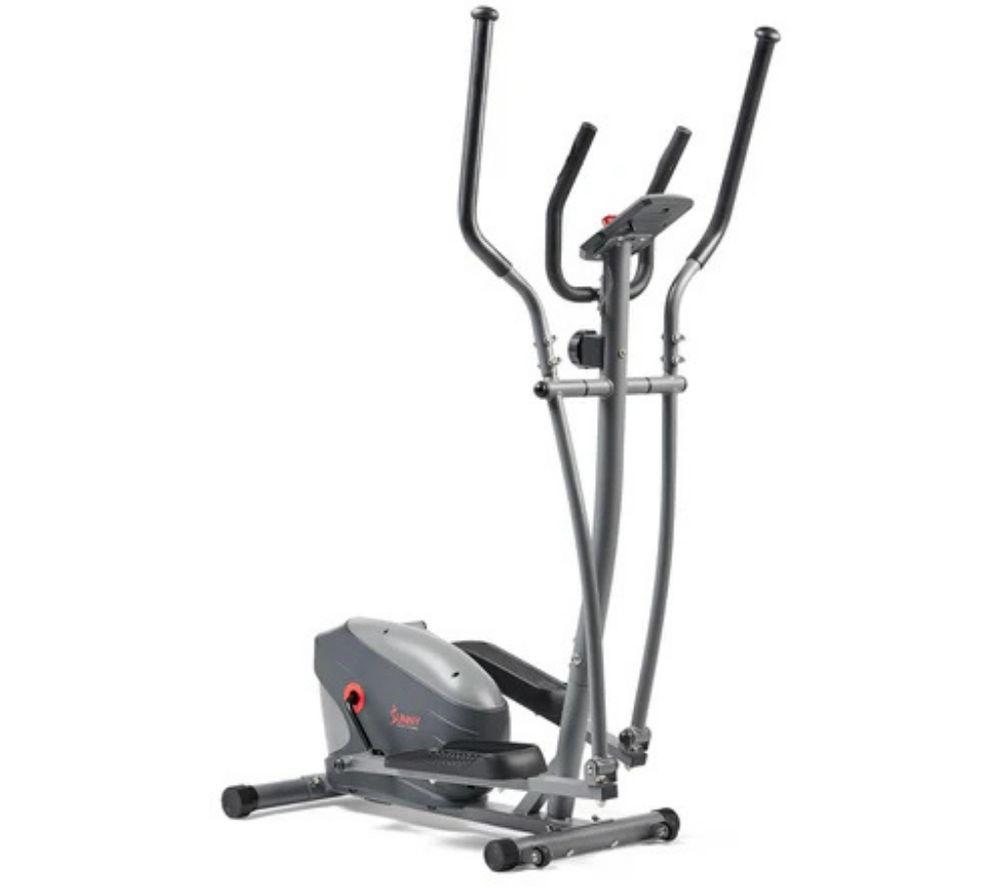 Sunny Health Performance Compact Elliptical Machine - Dark Grey, Silver/Grey