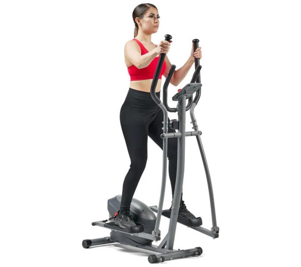 SUNNY HEALTH Performance Compact Elliptical Machine - Dark Grey image number 2 of 5