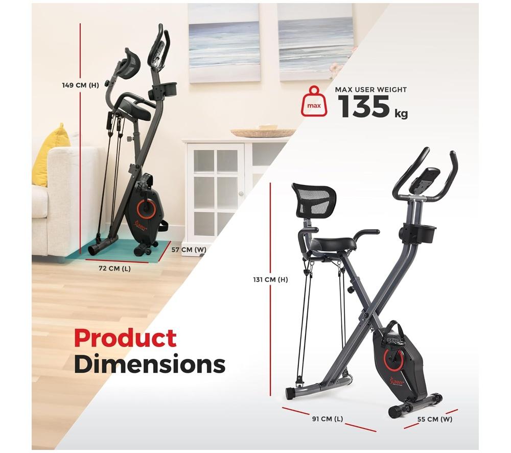 SUNNY HEALTH Foldable Magnetic X Bike Pro image number 10 of 11