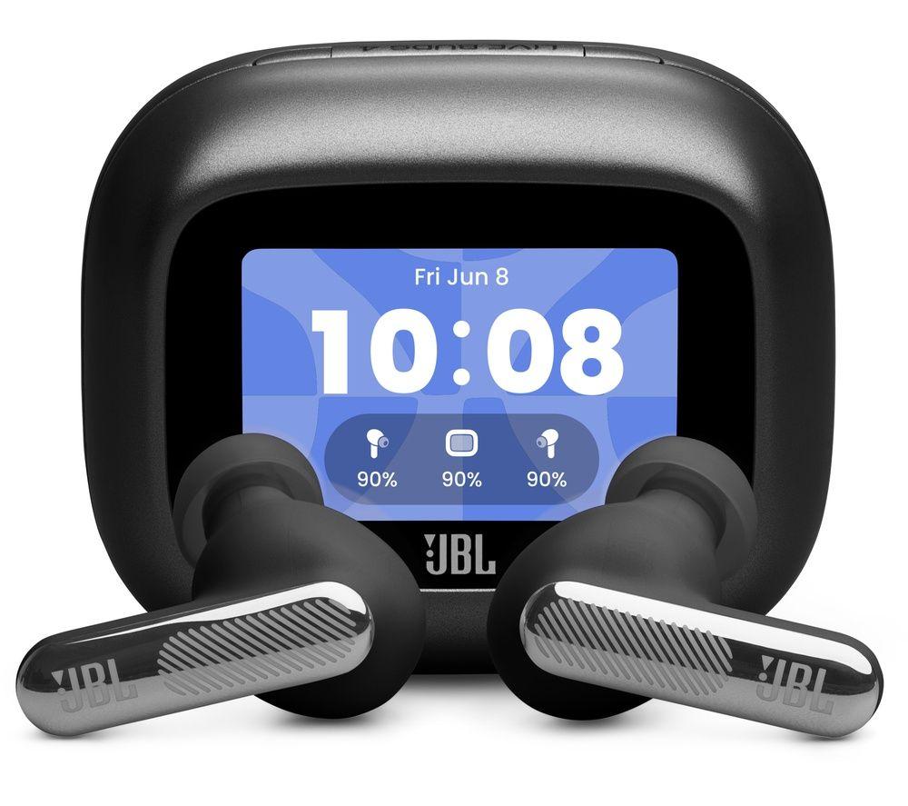 JBL Live Beam 4 Wireless Bluetooth Noise-Cancelling Earbuds - Black
