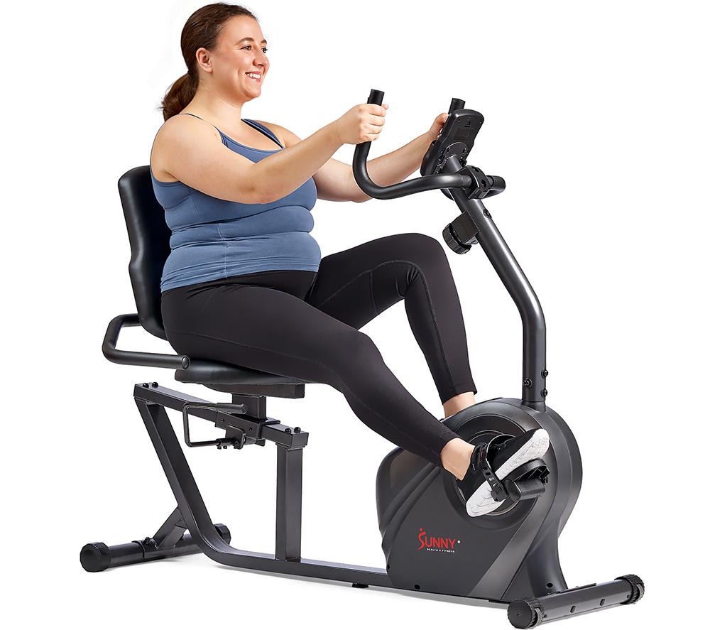 SUNNY HEALTH Smart Bluetooth Recumbent Exercise Bike - Black image number 7 of 7