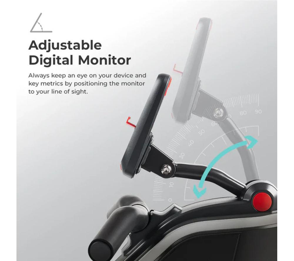 SUNNY HEALTH SF-RW523043 Smart Bluetooth Magnetic Rowing Machine - Black image number 7 of 9