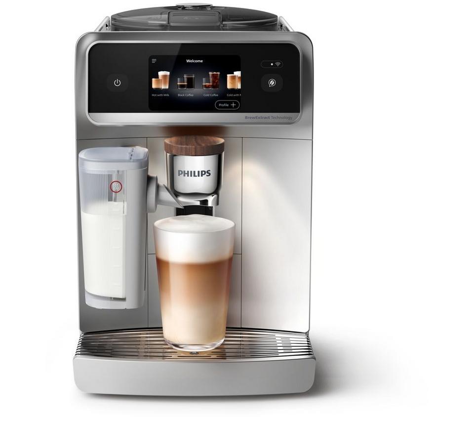 PHILIPS Café Aromis EP8757/20 Latte Bean to Cup Coffee Machine with 50+ hot & iced drinks - Silver and Black