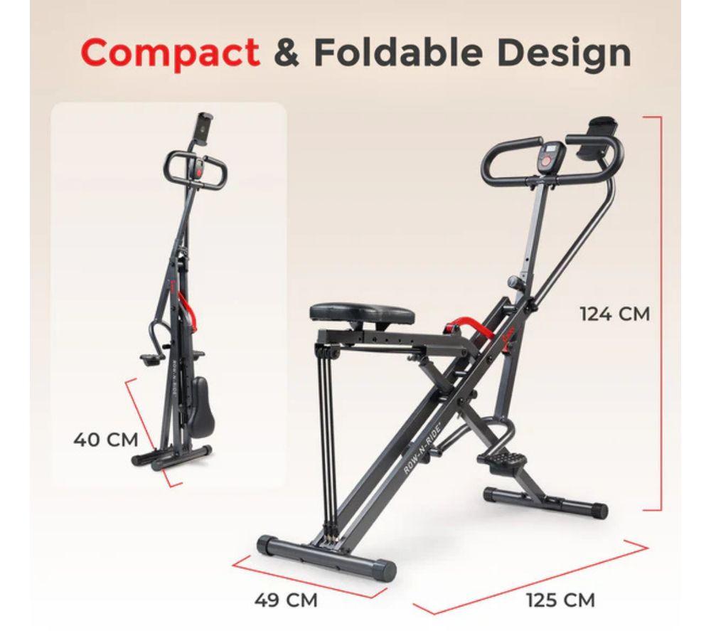 SUNNY HEALTH Smart Upright Row-N-Ride Squat Assist Trainer Machine - Black image number 6 of 6