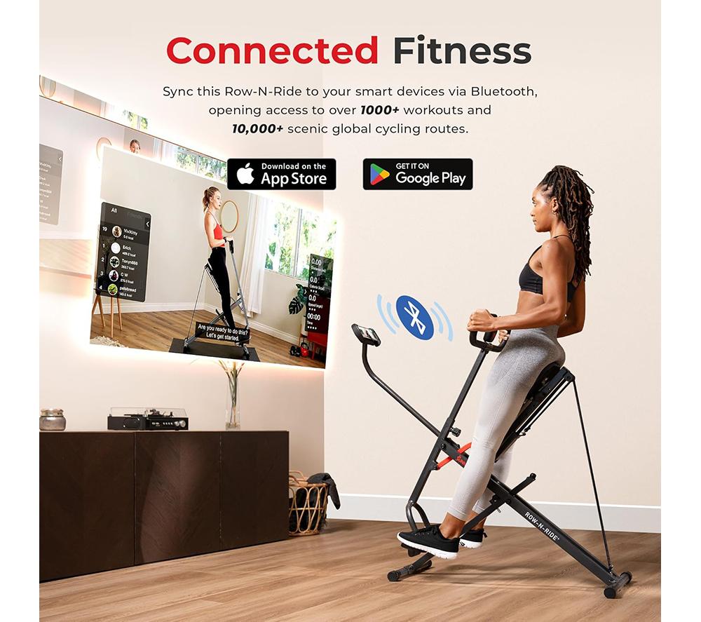 SUNNY HEALTH Smart Upright Row-N-Ride Squat Assist Trainer Machine - Black image number 9 of 13