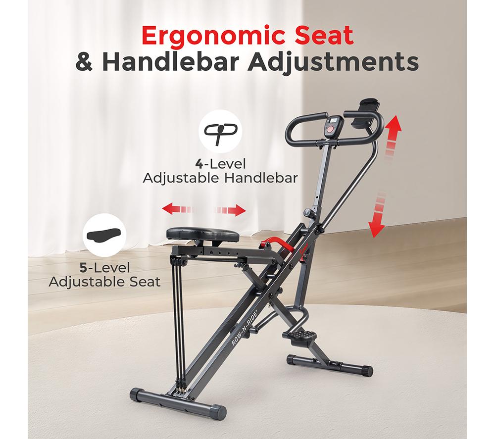 SUNNY HEALTH Smart Upright Row-N-Ride Squat Assist Trainer Machine - Black image number 11 of 13
