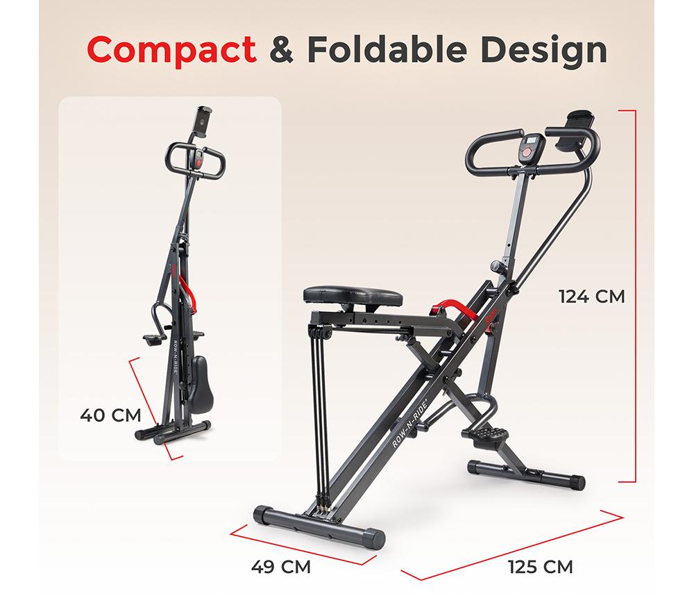 SUNNY HEALTH Smart Upright Row-N-Ride Squat Assist Trainer Machine - Black image number 12 of 13