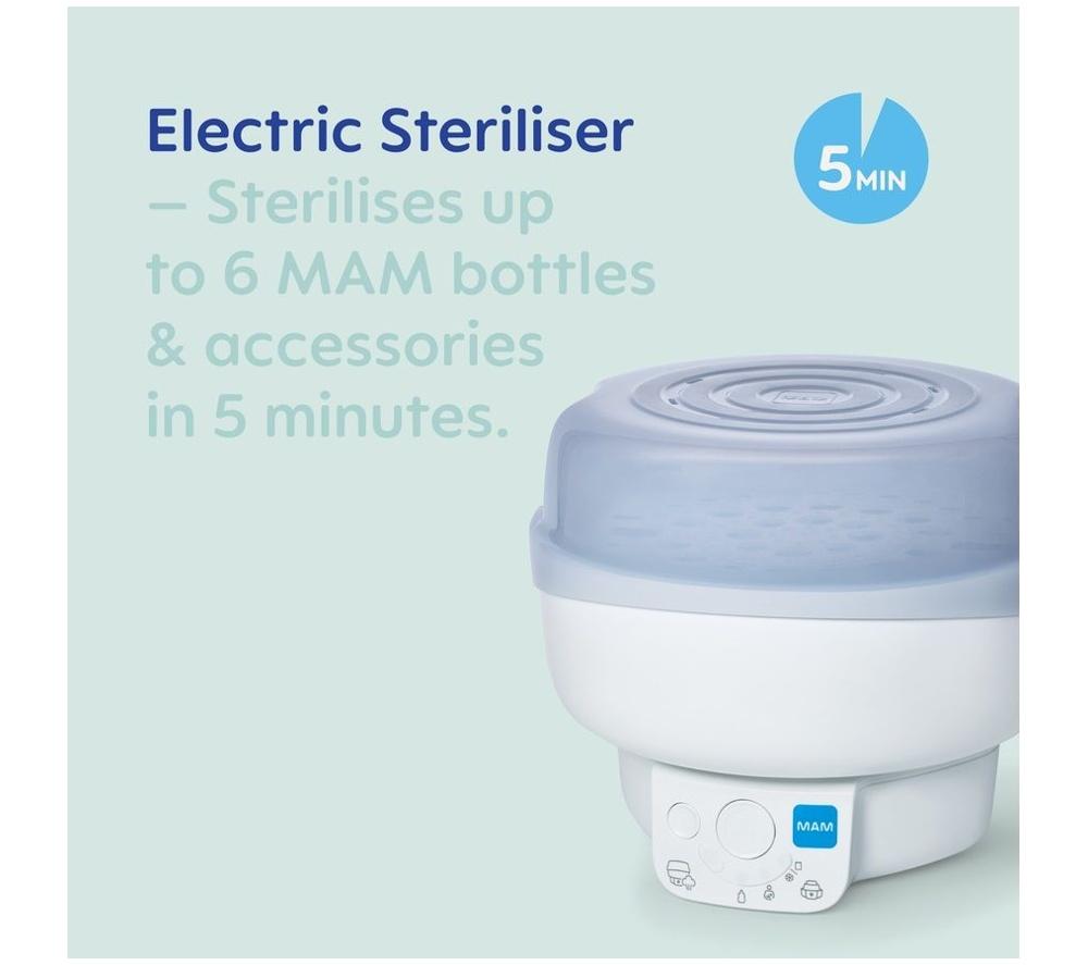 MAM Electric Steriliser & Express Bottle Warmer - Grey image number 2 of 3