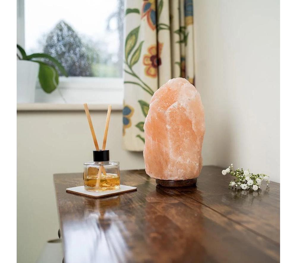 LIFEMAX Pink Himalayan Salt Lamp - Orange & Brown image number 2 of 3