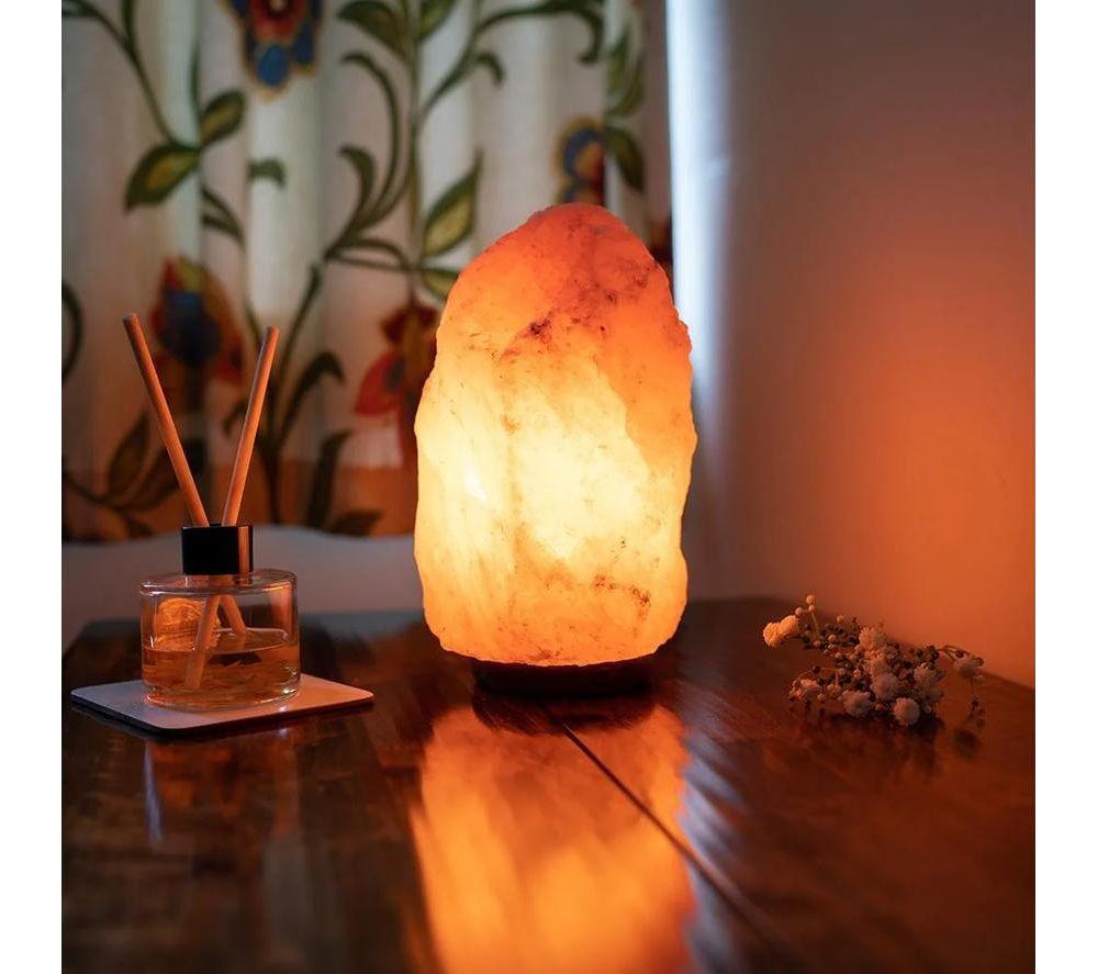 LIFEMAX Pink Himalayan Salt Lamp - Orange & Brown image number 3 of 3