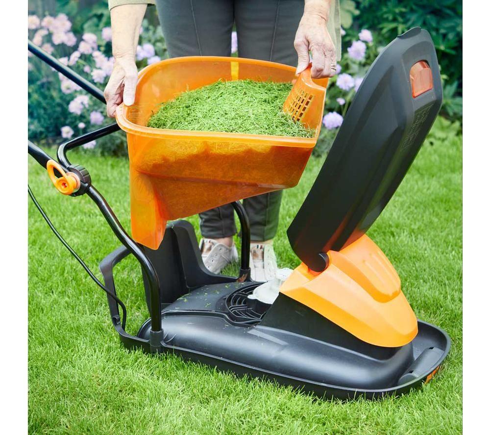 LAWNMASTER MEH1733-01 Corded Hover Lawn Mower - Orange & Black image number 7 of 10