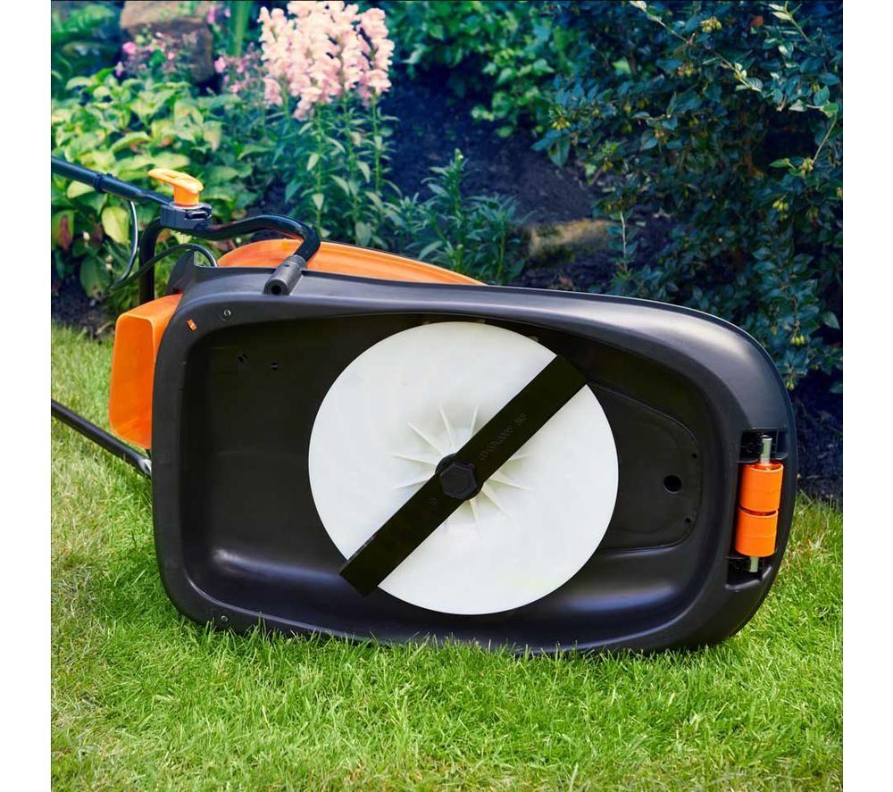 LAWNMASTER MEH1733-01 Corded Hover Lawn Mower - Orange & Black image number 10 of 10