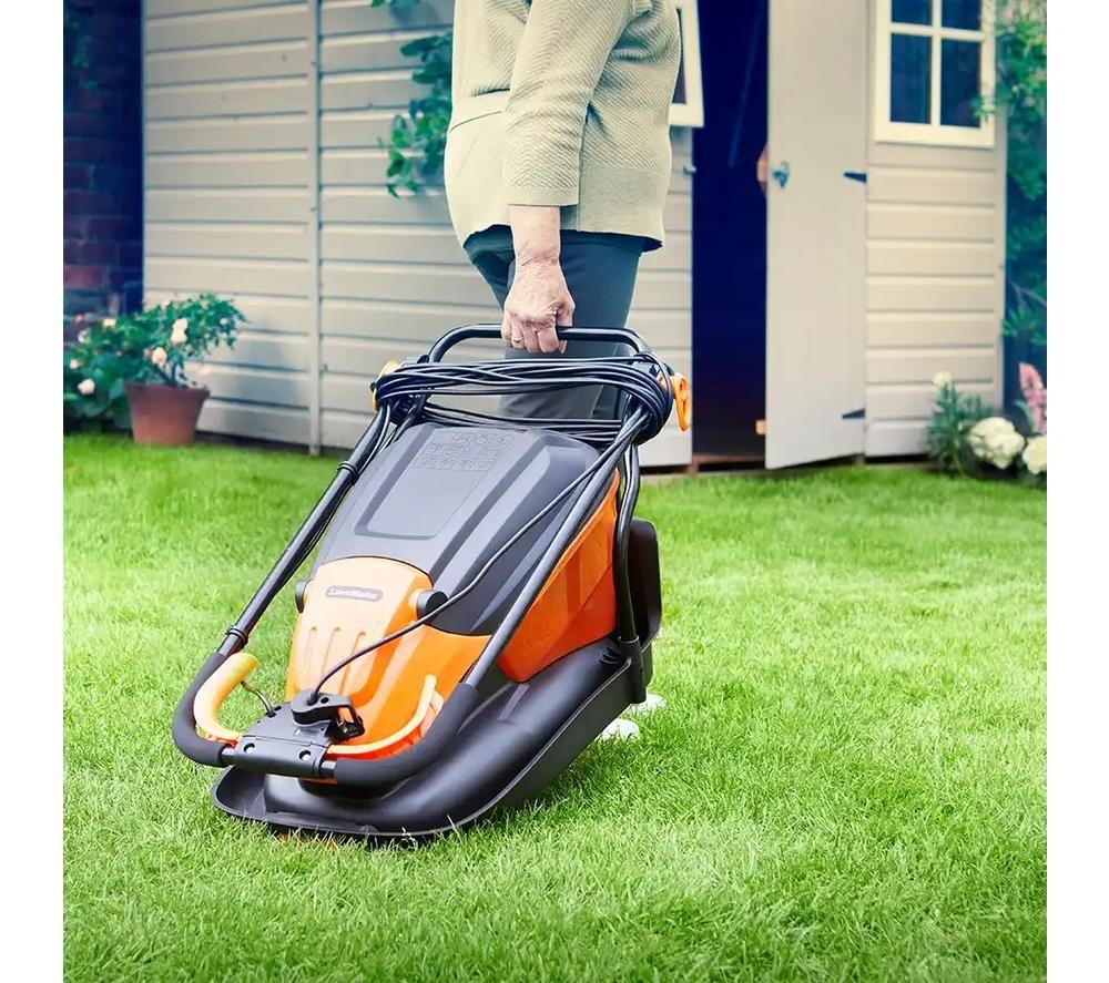 LAWNMASTER MEH1733 COMBO Hover Lawnmower & Grass Trimmer - Orange & Black image number 3 of 9