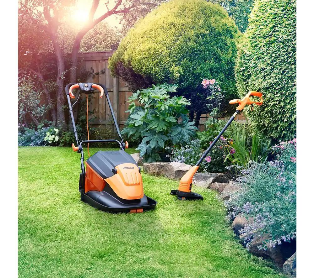 LAWNMASTER MEH1733 COMBO Hover Lawnmower & Grass Trimmer - Orange & Black image number 5 of 9