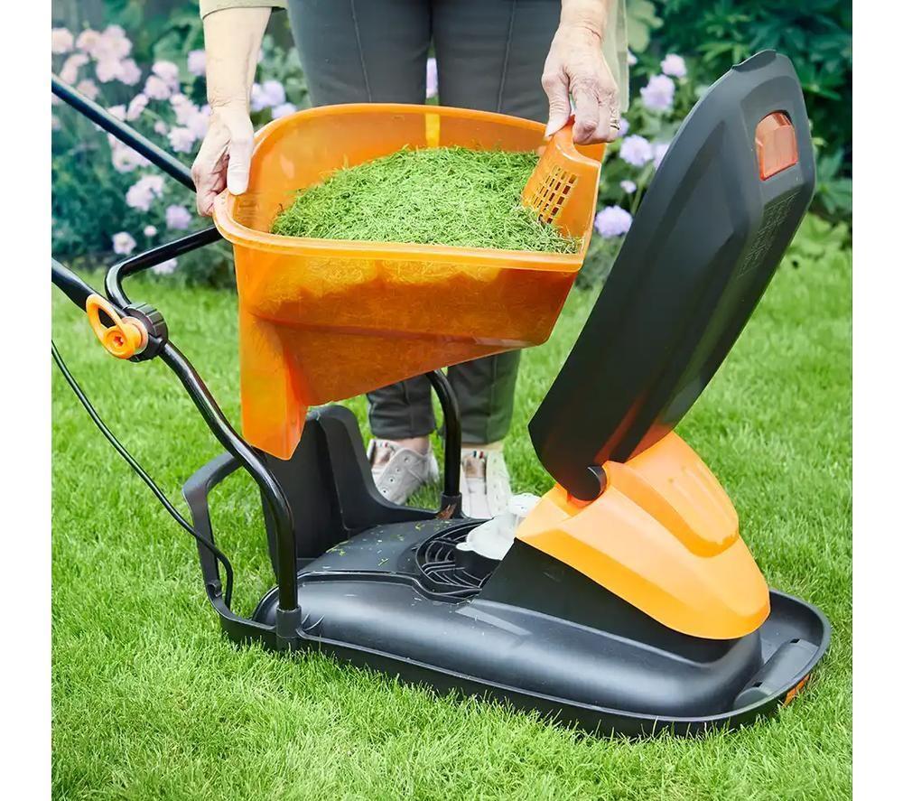 LAWNMASTER MEH1733 COMBO Hover Lawnmower & Grass Trimmer - Orange & Black image number 7 of 9