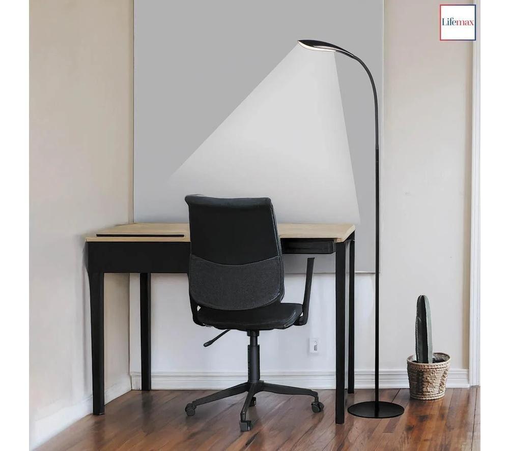 LIFEMAX Daylight LED Floor Lamp - Black image number 3 of 4