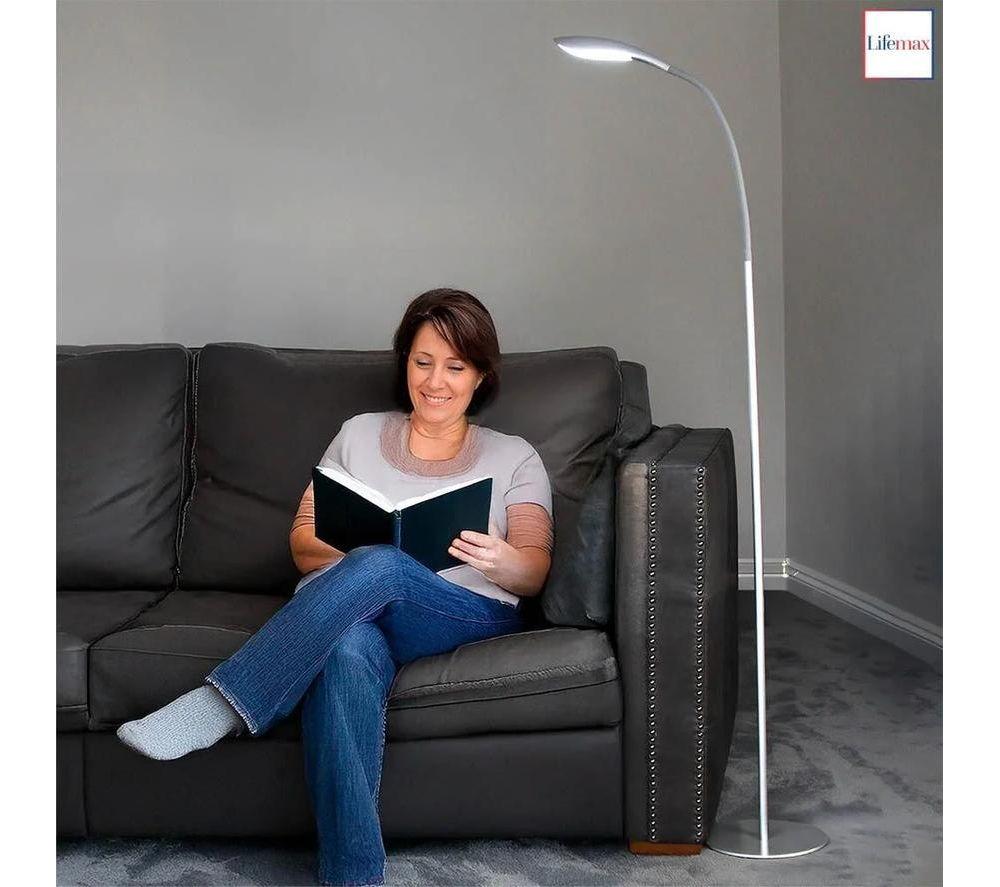 LIFEMAX Daylight LED Floor Lamp - Silver image number 3 of 3