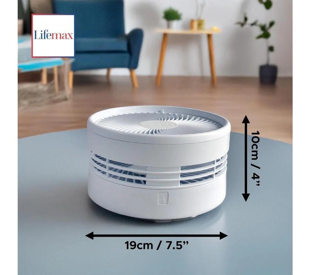 LIFEMAX 2208 Battery-Powered Foldable Fan - White image number 7 of 7