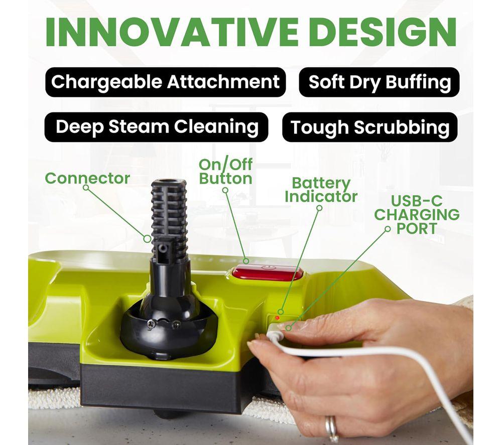 THANE H2O HD Steam Mop - Black & Green image number 5 of 9