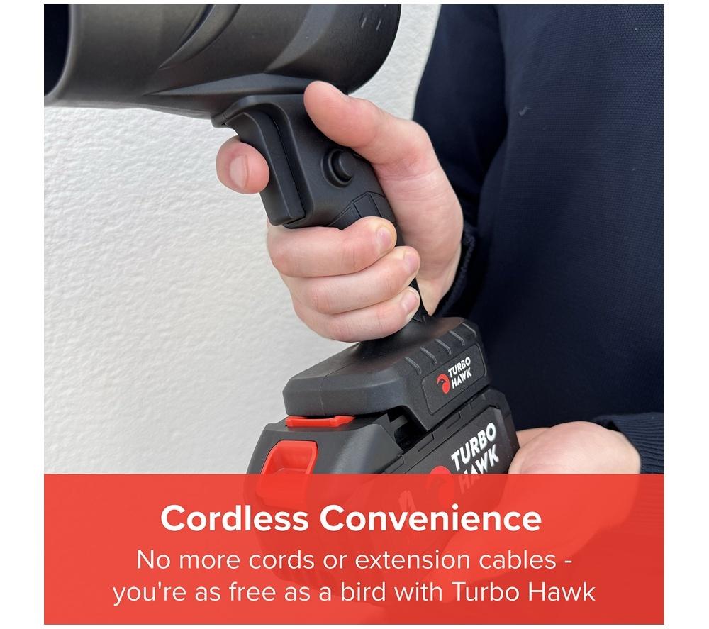 DREW&COLE Turbo Hawk Cordless Leaf Blower - Black & Red image number 2 of 20