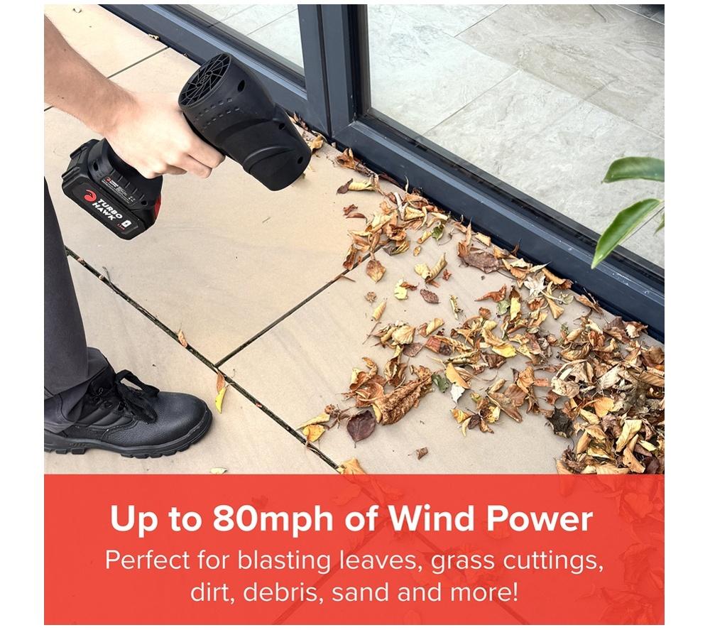 DREW&COLE Turbo Hawk Cordless Leaf Blower - Black & Red image number 7 of 20