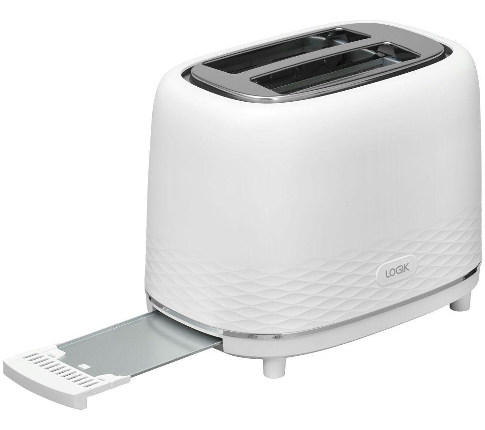 LOGIK L02PTW26 2-Slice Toaster - White image number 3 of 7