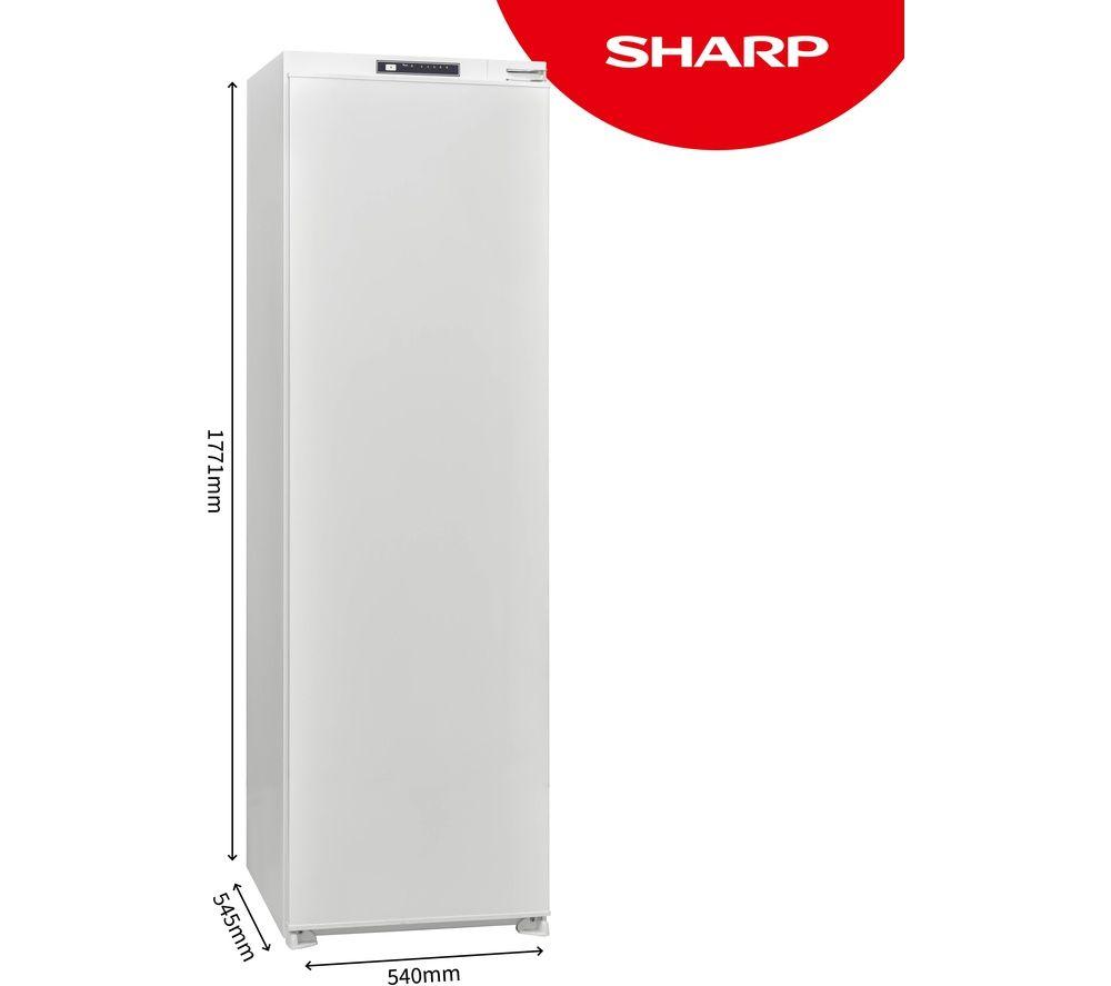 SHARP SJ-LE300E01X-EN Integrated Tall Larder Fridge - Sliding Hinge image number 2 of 5