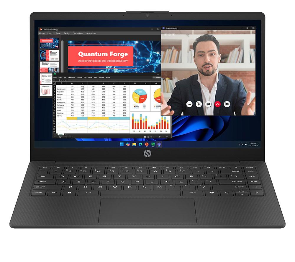 HP 14-ep2501sa 14" Laptop - Intel&reg; N150, 128 GB UFS, Jet Black image number 11 of 14