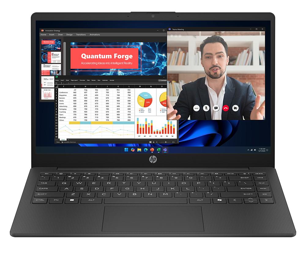 HP 14-ep2500sa 14" Laptop - Intel&reg; N150, 128 GB UFS, Jet Black image number 11 of 14