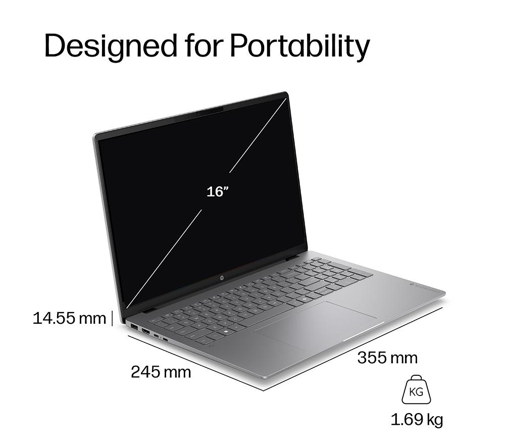 HP OmniBook 5 AI 16" Laptop - AMD Ryzen AI 7, 512 GB SSD, Silver image number 14 of 27