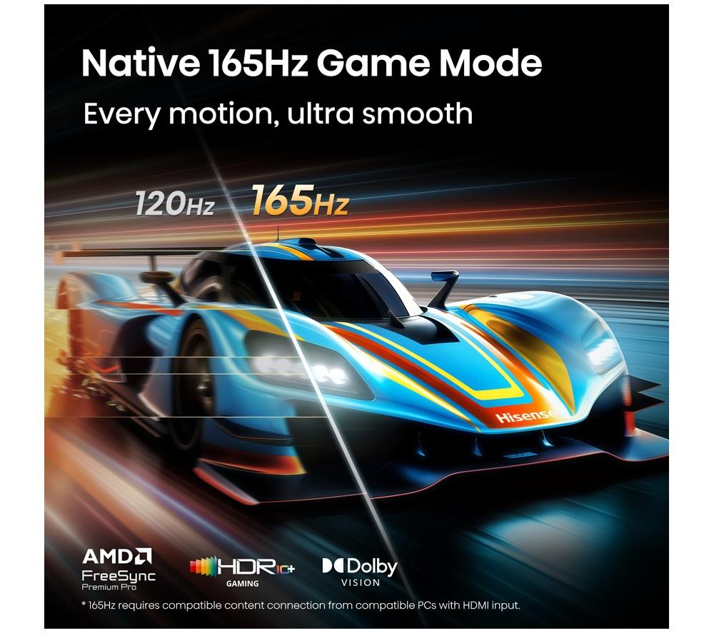 HISENSE U7S PRO 75" Mini LED 4K 165 Hz Smart AI TV with Freely - 75U7STUK PRO image number 6 of 15
