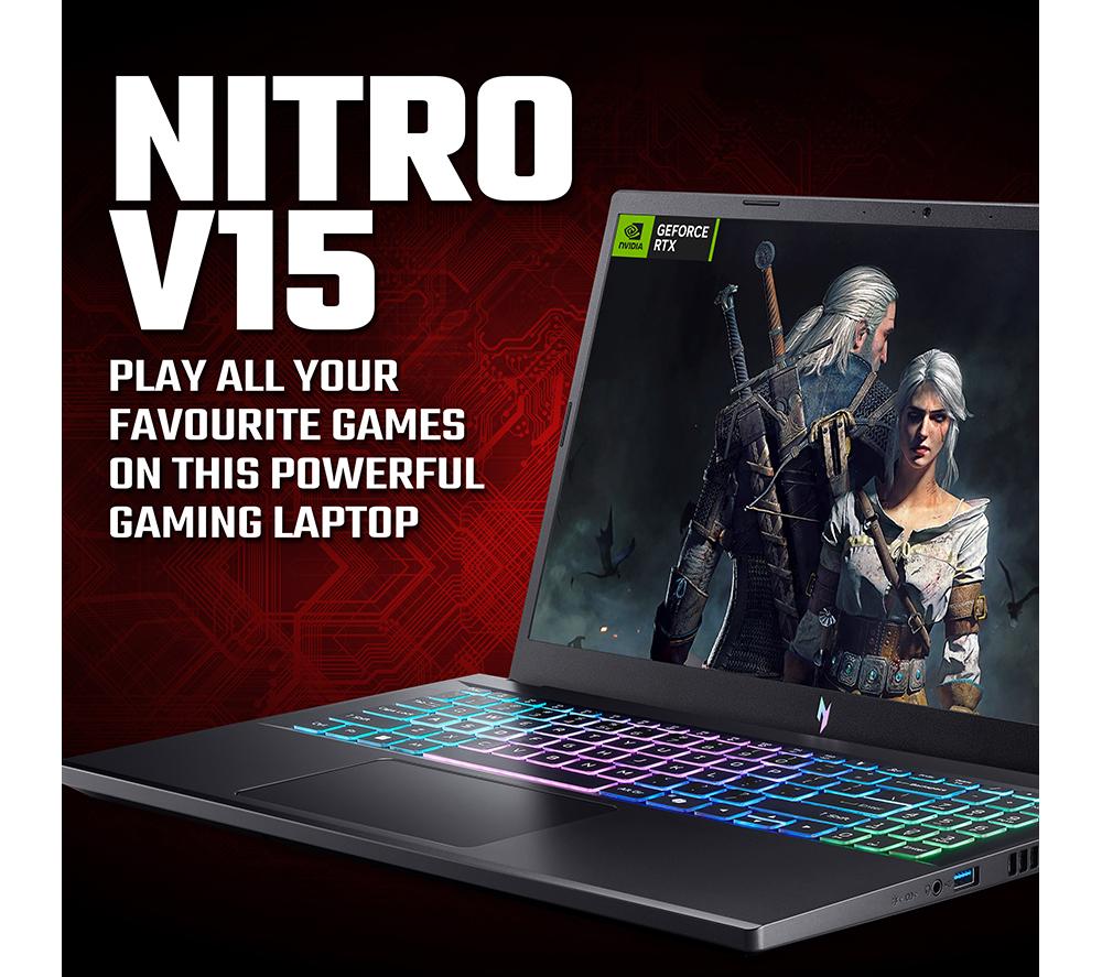 ACER Nitro V15 15.6" Gaming Laptop - AMD Ryzen 5, RTX 5050, 512 GB SSD image number 2 of 11