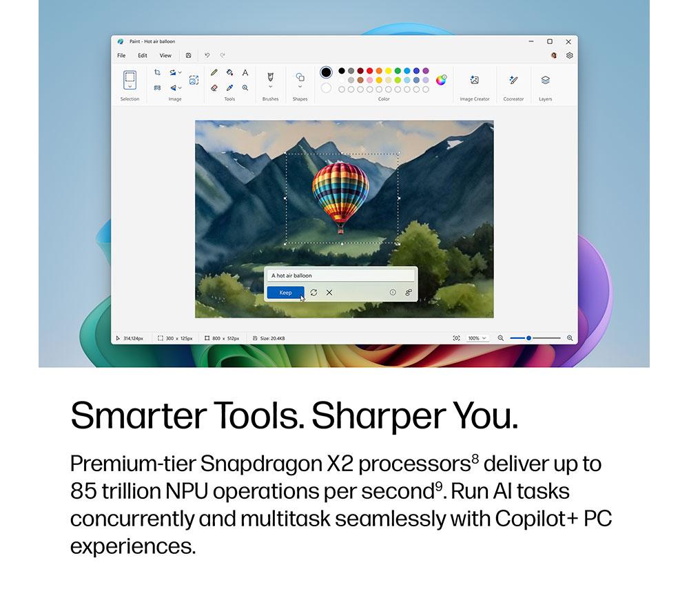HP OmniBook Ultra 14" Laptop - Snapdragon X2 Plus, 1 TB SSD, Stone Blue image number 11 of 34