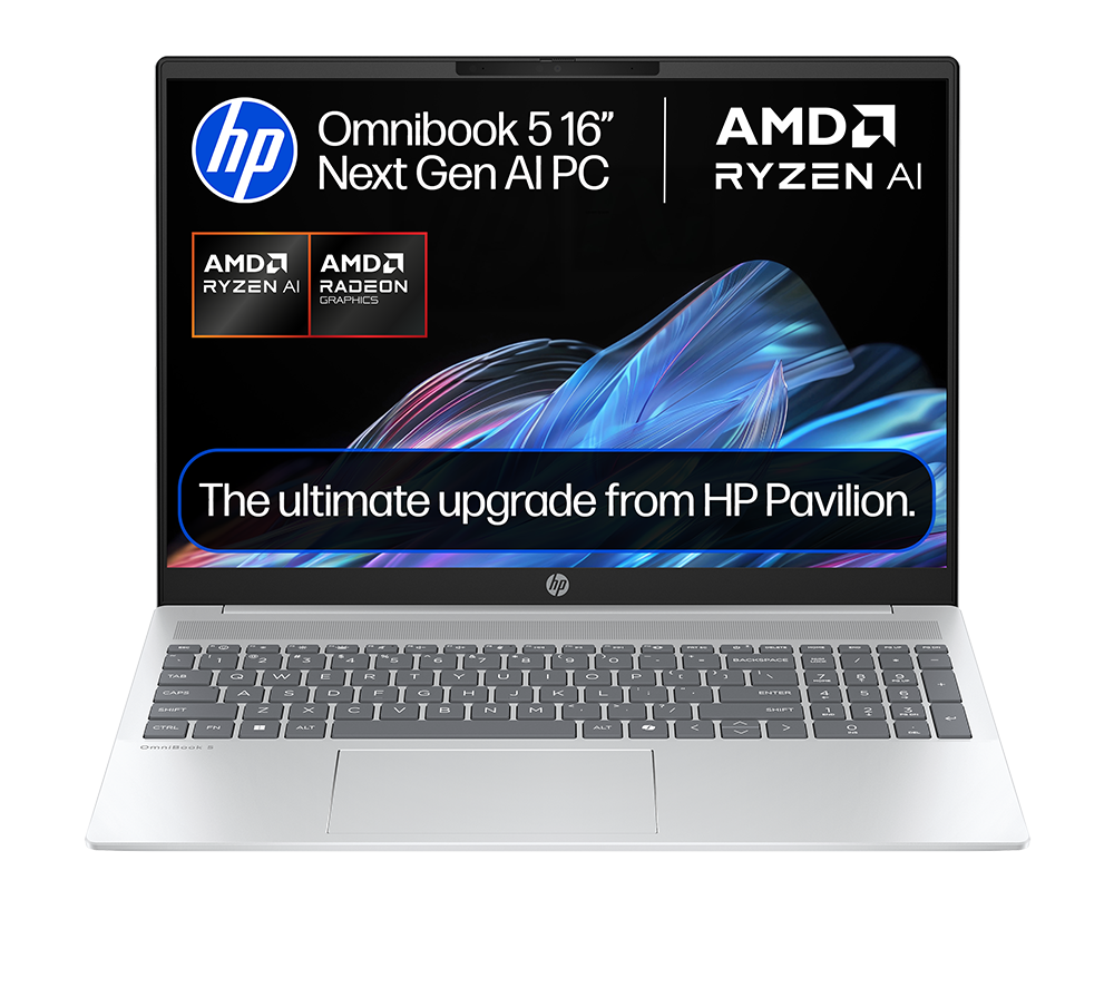 HP OmniBook 5 16inch Laptop - AMD Ryzen™ AI 5, 256 GB SSD, Silver