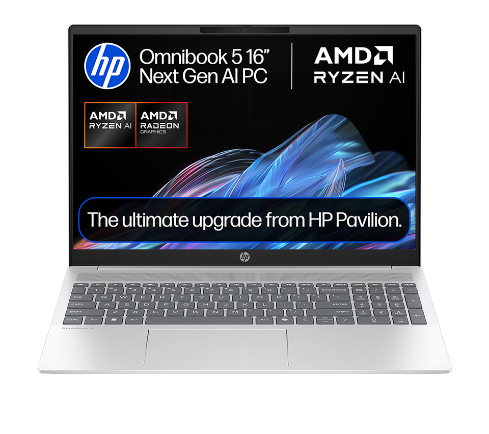 HP OmniBook 5 16" Laptop - AMD Ryzen AI 5, 256 GB SSD, Silver
