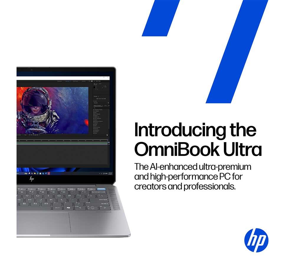 HP OmniBook Ultra 14" Laptop - Snapdragon X2 Plus, 512 GB SSD, Stone Blue image number 2 of 33