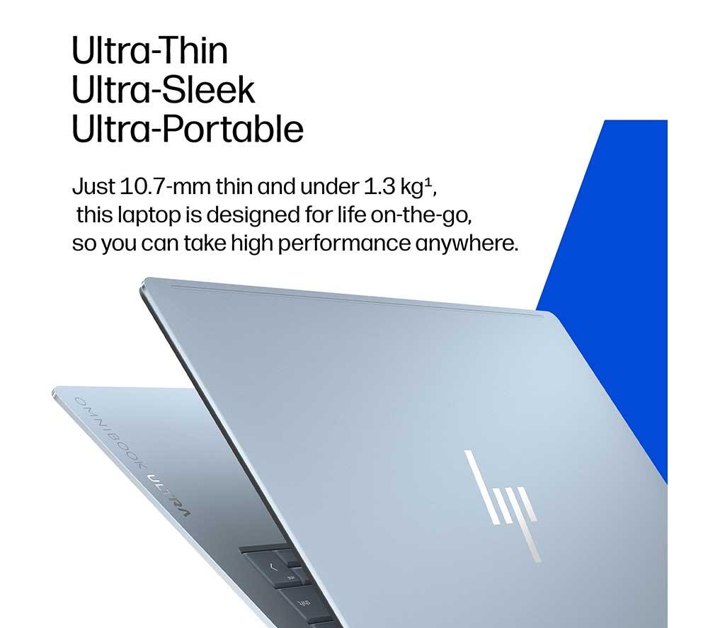 HP OmniBook Ultra 14" Laptop - Snapdragon X2 Plus, 512 GB SSD, Stone Blue image number 7 of 33