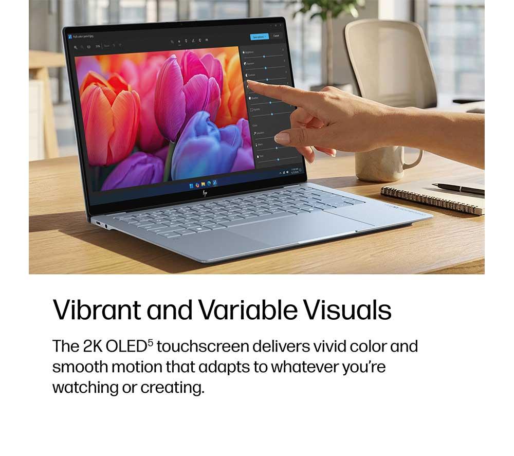 HP OmniBook Ultra 14" Laptop - Snapdragon X2 Plus, 512 GB SSD, Stone Blue image number 9 of 33
