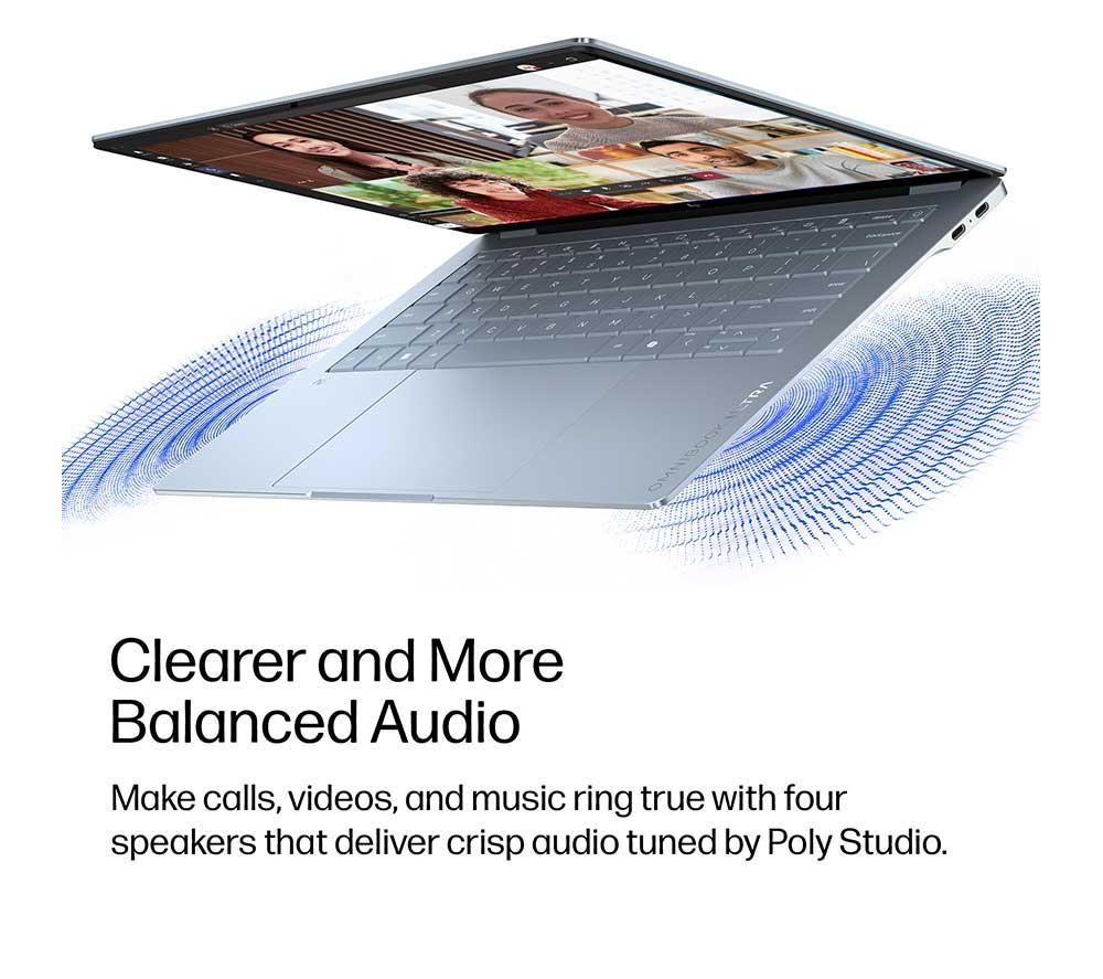 HP OmniBook Ultra 14" Laptop - Snapdragon X2 Plus, 512 GB SSD, Stone Blue image number 11 of 33