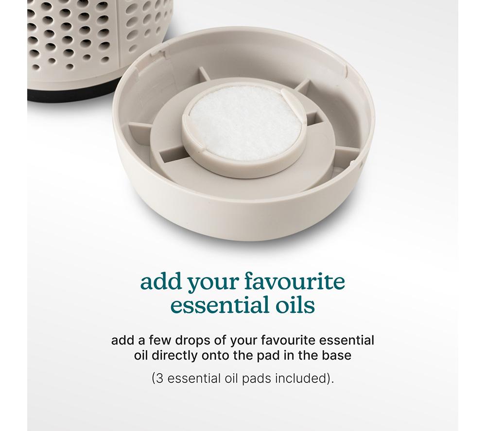 HOMEDICS WhisperPure Mini Air Purifier - Soft Stone image number 7 of 10
