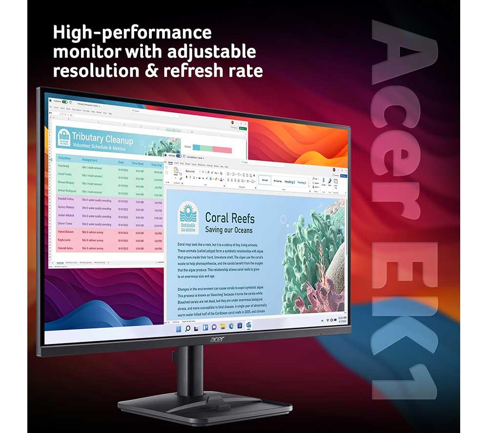 ACER EK271KL1 4K Ultra HD 27&rdquo; IPS LCD Monitor - Black image number 2 of 7