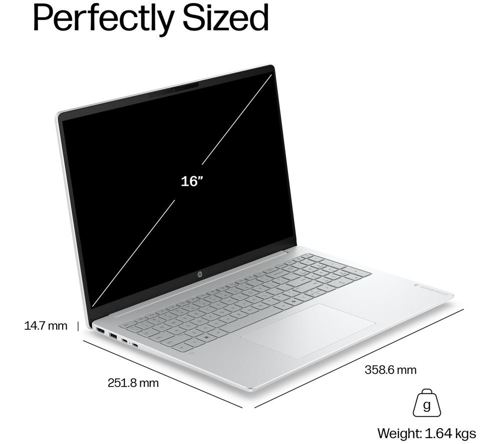 HP OmniBook 3 16" Laptop - Intel&reg; Core&trade; Ultra 5, 512 GB SSD, Silver image number 13 of 18
