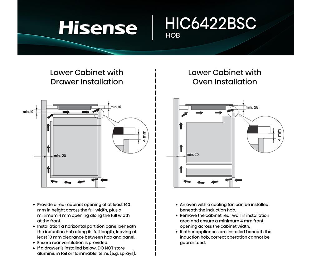 HISENSE Hi4 HIC6422BSC 60 cm Electric Induction Hob - Black image number 14 of 18