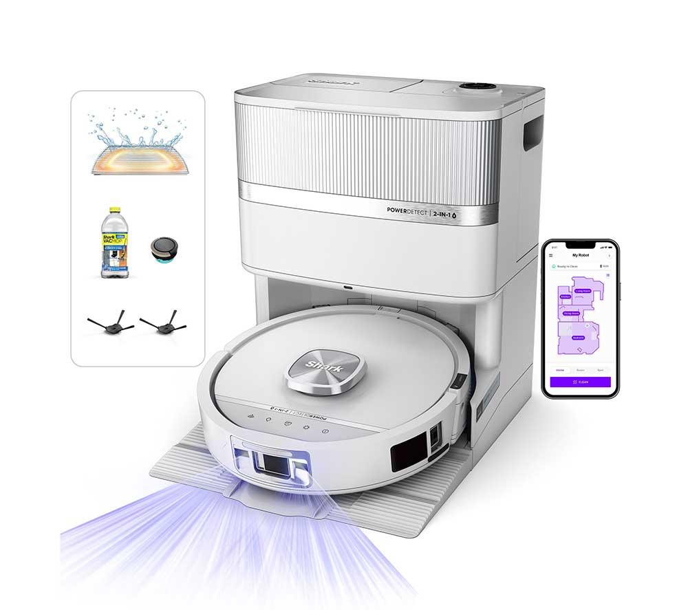 SHARK PowerDetect UV Reveal RV3000XEUKWH Robot Vacuum Cleaner &ndash; White image number 2 of 11